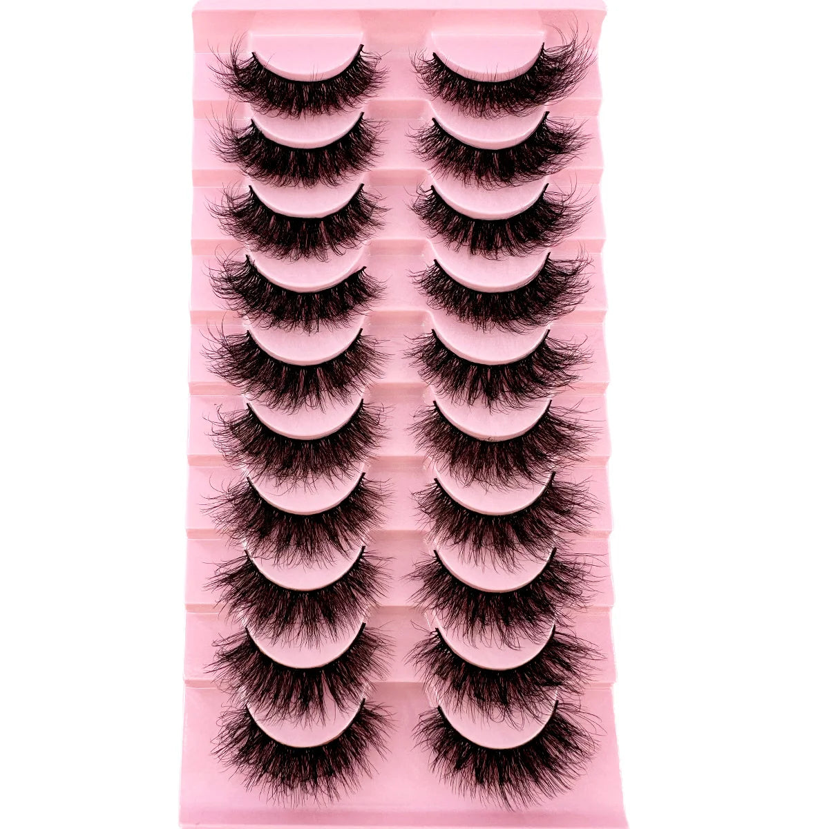 10Pairs 8D Mink Lashes Natural Mink False Eyelashes Dramatic Volume Fake Eyelash Extension Faux Cils Wholesale Makeup Tool
