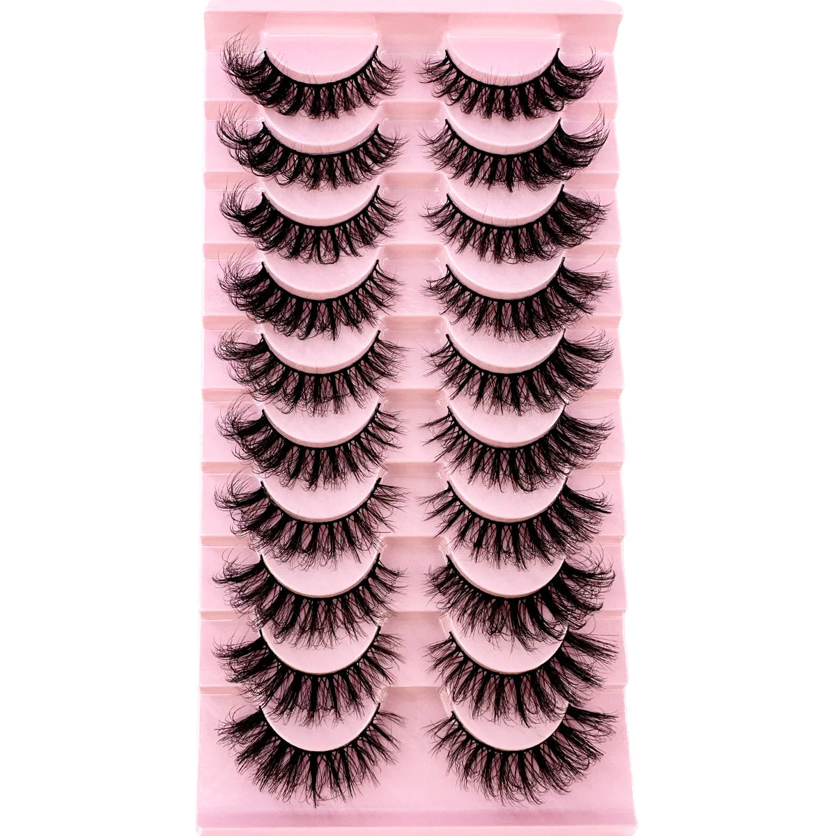 10Pairs 8D Mink Lashes Natural Mink False Eyelashes Dramatic Volume Fake Eyelash Extension Faux Cils Wholesale Makeup Tool
