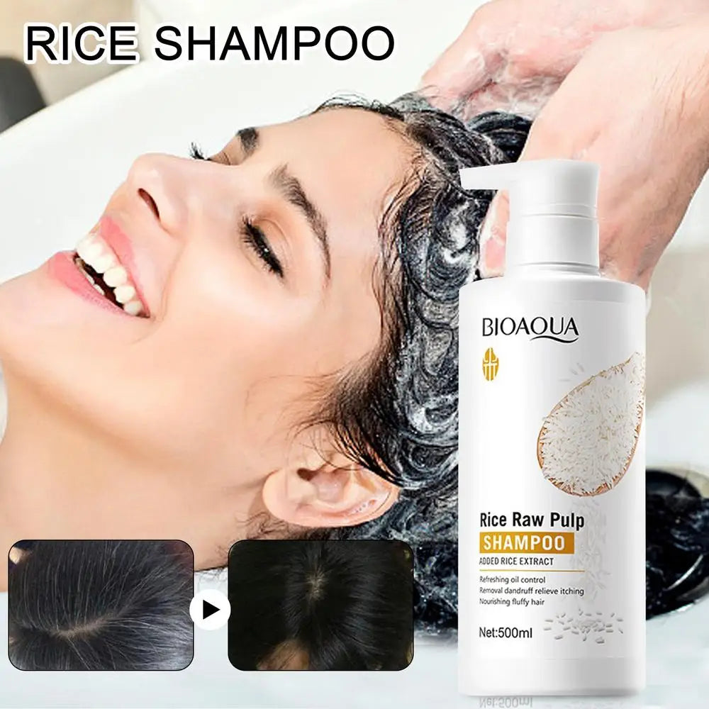 Rice Water Shampoo Volumizing Hair Shampoo For Hair Wash Brittle And Dry Hair Moisturizer For Dry Oily Hair For Travel Spa
