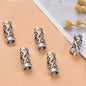 5Pcs/bag Metal Hair Braid Rings Dreadlock Beads Cuffs Tubes 3D Charms Dreadlock Dread Hair Braids Jewelry Decoration Accessories