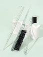 3-piece transparent comb set with double-sided edge control brush  tear brush and pointed tail comb Special for real hair wigs