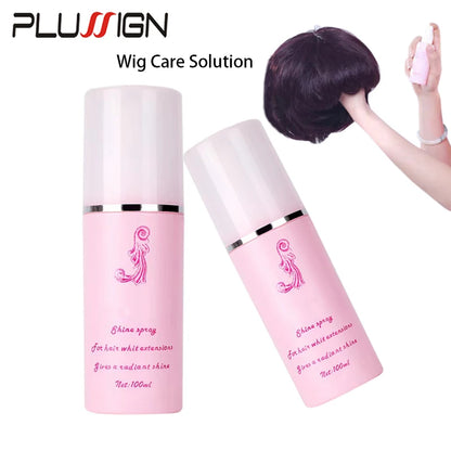 Plussign 100Ml Top Wig Care Solution Spray Anti Frizz Hair Protection For Synthetic Human Hair Conditioner Smooth Oil For Wigs