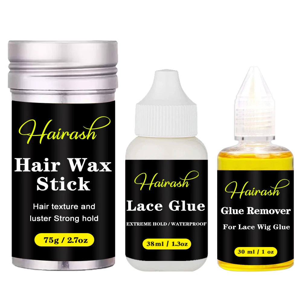 Lace Glue Waterproof For Lace Front Wig + Plant Glue Remover + Hair Wax Stick + Lace Tint Spray