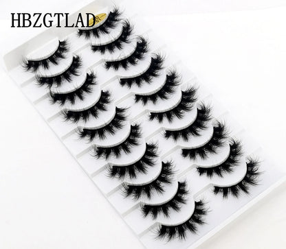 10 pairs Lashes Fluffy Soft Russian volumes Mink Lashes 3D Mink Eyelashes Lashes Reusable Fluffy False Lashes russian extensions