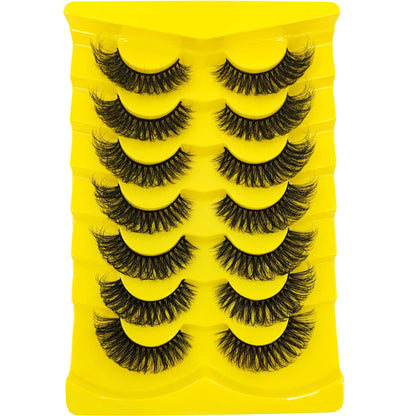 7 Pairs Russian Strip Lashes DD Curl Lashes Pack Fluffy False Lashes russian Lashes Pack Fluffy False Lashes russian extensions