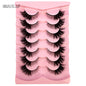 NEW 7Pairs Cat Eye Lashes Faux Mink Eyelashes Natural long Full Strip Lashes Winged End Eye Elongated Fake Lashes Soft Eyelashes