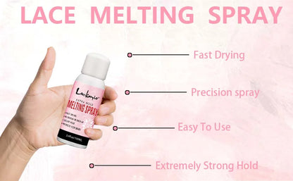 LOCKMIO Melting Spray Glue Adhesive Remover Edge Control Wax Stick Band Brush Hair Extension Kit For Lace Wig