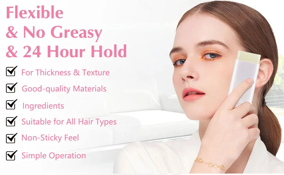 LOCKMIO Floral Scent Wax Stick Styling Smoothing Hair Pomade With Edge Control Brush Kit Anti-Frizz Flyaways For Natural Wigs