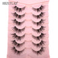 NEW 7Pairs Cat Eye Lashes Faux Mink Eyelashes Natural long Full Strip Lashes Winged End Eye Elongated Fake Lashes Soft Eyelashes