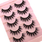 NEW 5Pairs Cosplay Anime Eyelashes Makeup Women Manga Lashes Dramatic Fairy Clusters False Lashes Wet Look Fake Lashes