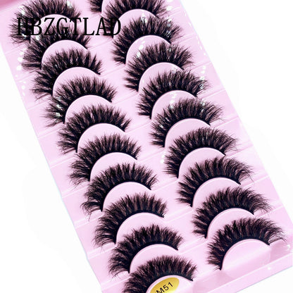10 pairs Lashes Fluffy Soft Russian volumes Mink Lashes 3D Mink Eyelashes Lashes Reusable Fluffy False Lashes russian extensions
