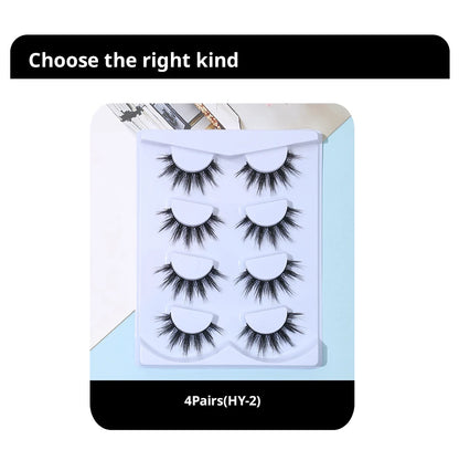 4 Pairs of Thick Comic Eyelashes