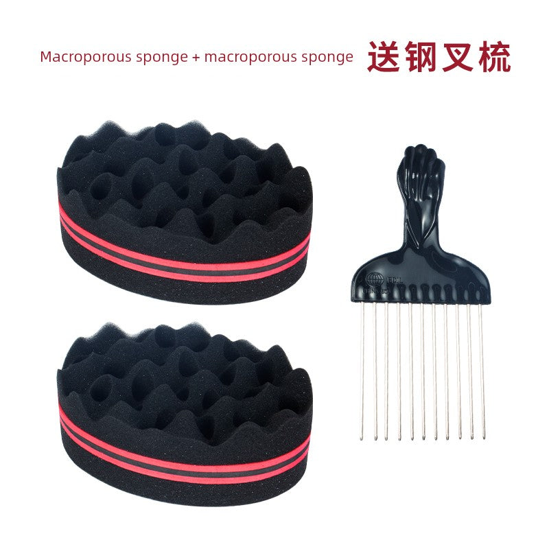 Black Hot Sponge Care Tool Comb Hair Shovel Curly Hair Rub Head Wipe Hair Barber Shop Supplies Small Particles