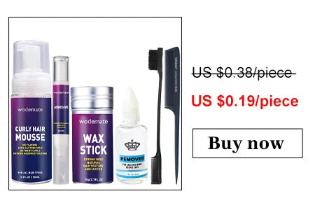 4PCS/Lot Wig Glue for Lace Waterproof Lace Glue Adhesive Strong Hold Hair Edge Control Melt Band Hair Brush Wig Installation Kit