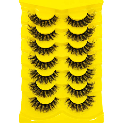 7 Pairs Russian Strip Lashes DD Curl Lashes Pack Fluffy False Lashes russian Lashes Pack Fluffy False Lashes russian extensions