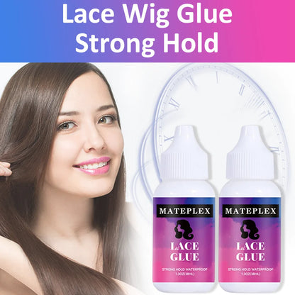 4PCS/Lot Wig Glue for Lace Waterproof Lace Glue Adhesive Strong Hold Hair Edge Control Melt Band Hair Brush Wig Installation Kit