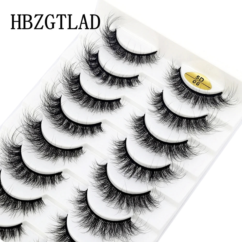 10 pairs Lashes Fluffy Soft Russian volumes Mink Lashes 3D Mink Eyelashes Lashes Reusable Fluffy False Lashes russian extensions