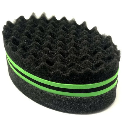 New Double-Sided Magic Twisted Hairbrush Sponge Fashion Styling Oval Dual Use Perforated Curly Sponge Wave Roll Washable Tool