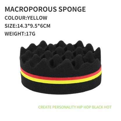 New Oval Double-Side Magic twist hair brush sponge,Sponge Brush for Natural,afro coil wave dread sponge brushes