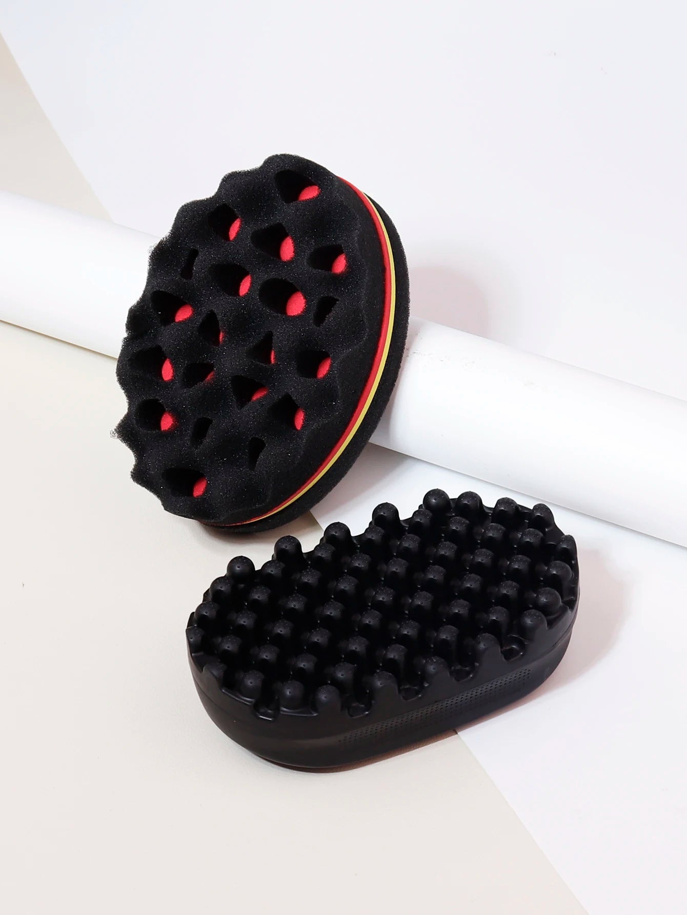 2pcs customized hairstyle tools portable and durable rubber curly hair combs plastic  hair brushes  Special for real hair wigs﻿