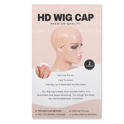 2/8/20Pcs HD Wig Caps High Quality Transparent HD Hair Nets Weave Nylon Stretchy Lace Front Wig Cap for Women Men Light Brown