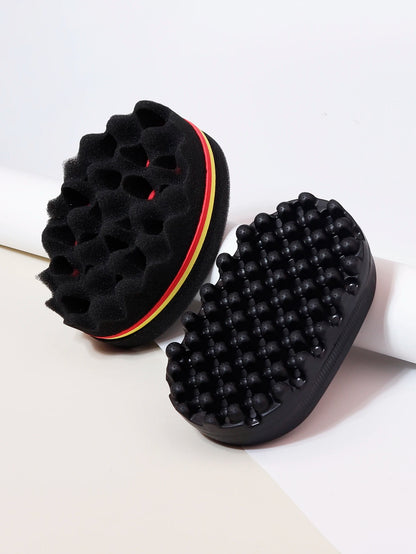 2pcs customized hairstyle tools portable and durable rubber curly hair combs plastic  hair brushes  Special for real hair wigs﻿