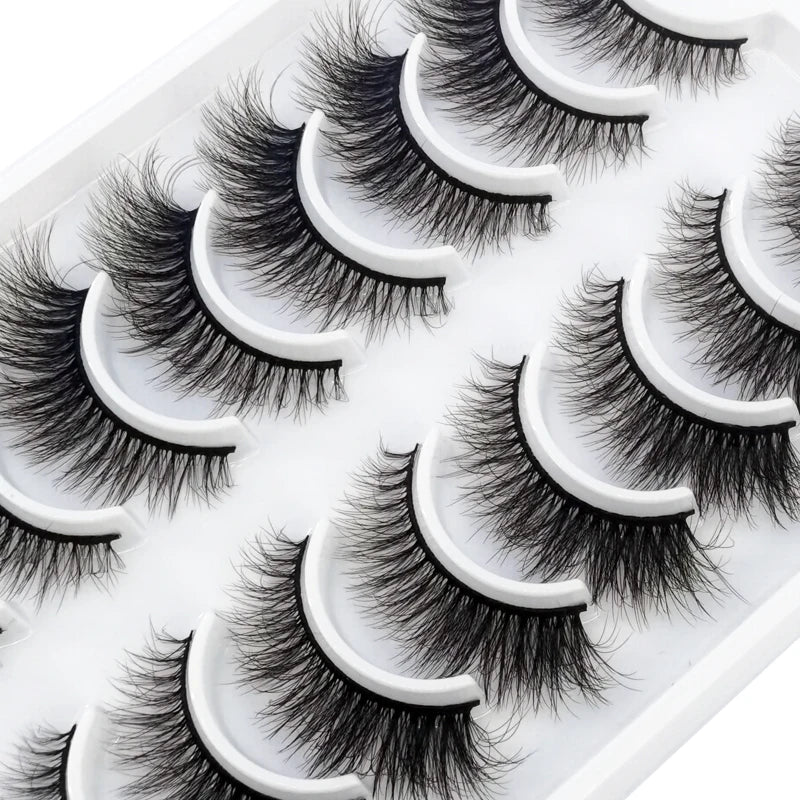 10 pairs Lashes Fluffy Soft Russian volumes Mink Lashes 3D Mink Eyelashes Lashes Reusable Fluffy False Lashes russian extensions
