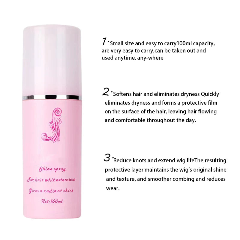 Nunify 100Ml Wig Care Liquid Spray Anti Tangles Hair Care Conditioner For Wigs Hair Bundles Anti Frizz Smooth Wig Care Product