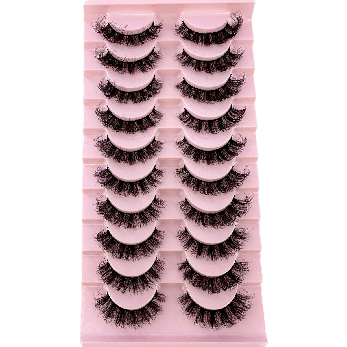 10Pairs 8D Mink Lashes Natural Mink False Eyelashes Dramatic Volume Fake Eyelash Extension Faux Cils Wholesale Makeup Tool