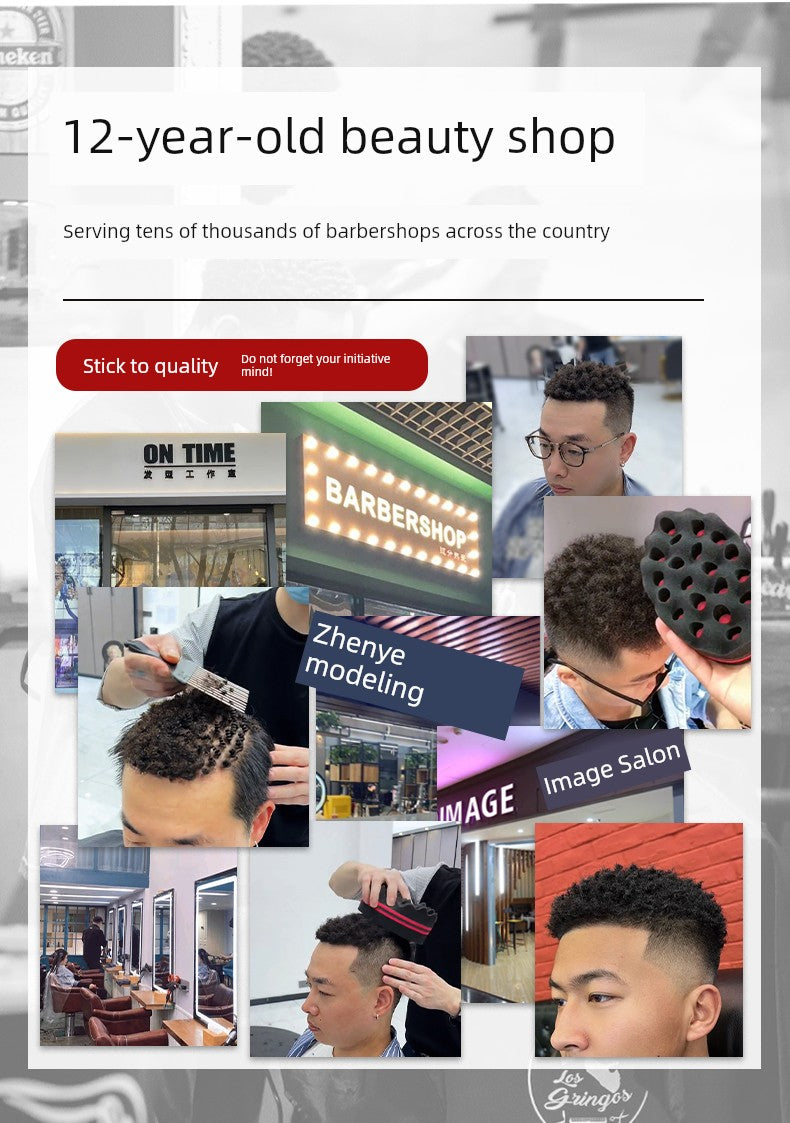 Black Hot Sponge Care Tool Comb Hair Shovel Curly Hair Rub Head Wipe Hair Barber Shop Supplies Small Particles