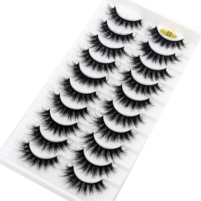 10 pairs Lashes Fluffy Soft Russian volumes Mink Lashes 3D Mink Eyelashes Lashes Reusable Fluffy False Lashes russian extensions