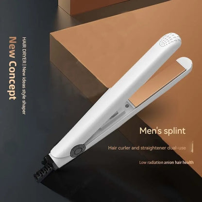 Curling Iron Men's Special Straight Volume Dual-purpose Straight Board Clip Fluffy Hot Hair Artifact Boys Mini Electric