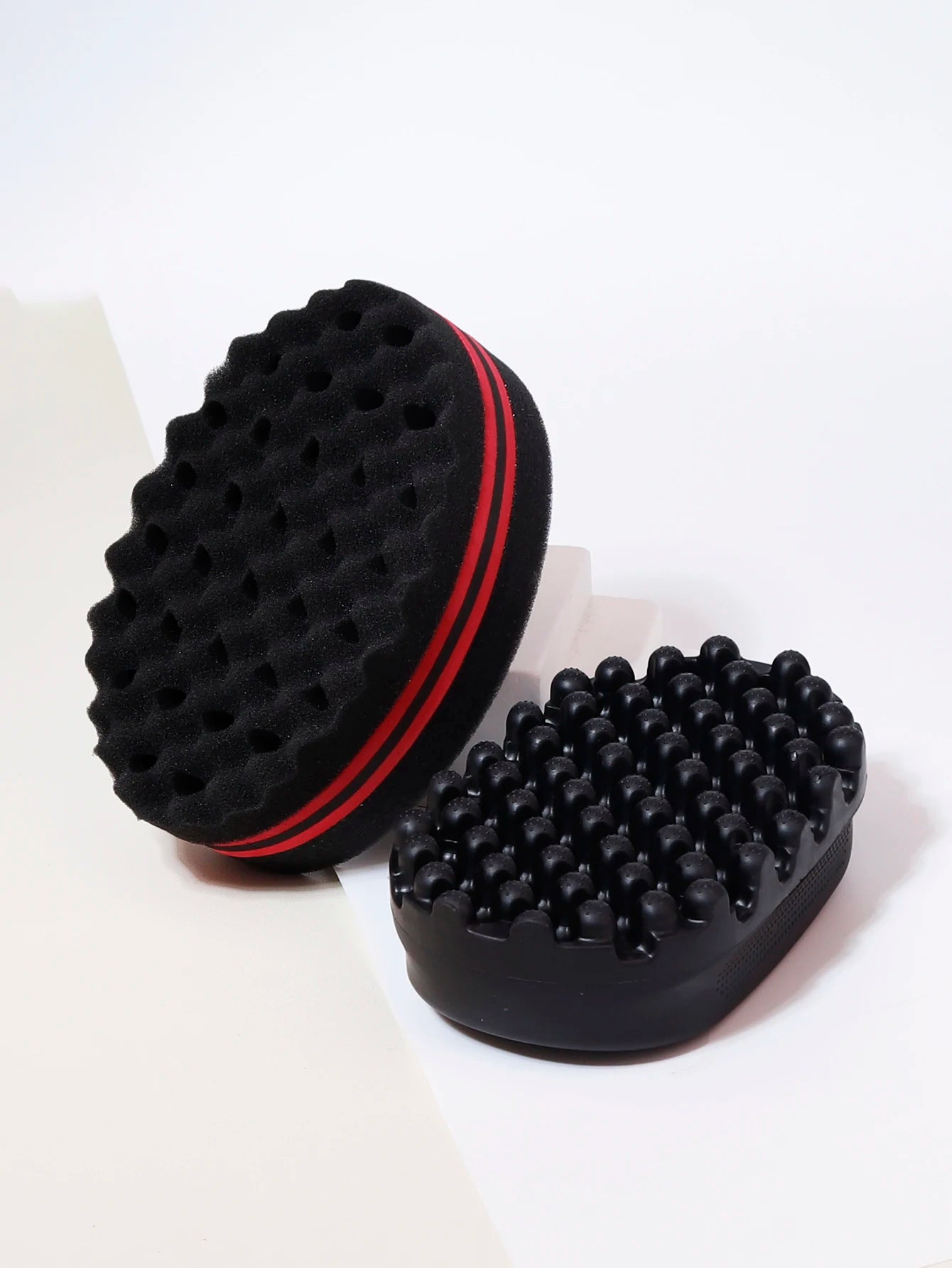 2pcs customized hairstyle tools portable and durable rubber curly hair combs plastic  hair brushes  Special for real hair wigs﻿