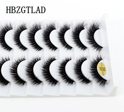 10 pairs Lashes Fluffy Soft Russian volumes Mink Lashes 3D Mink Eyelashes Lashes Reusable Fluffy False Lashes russian extensions