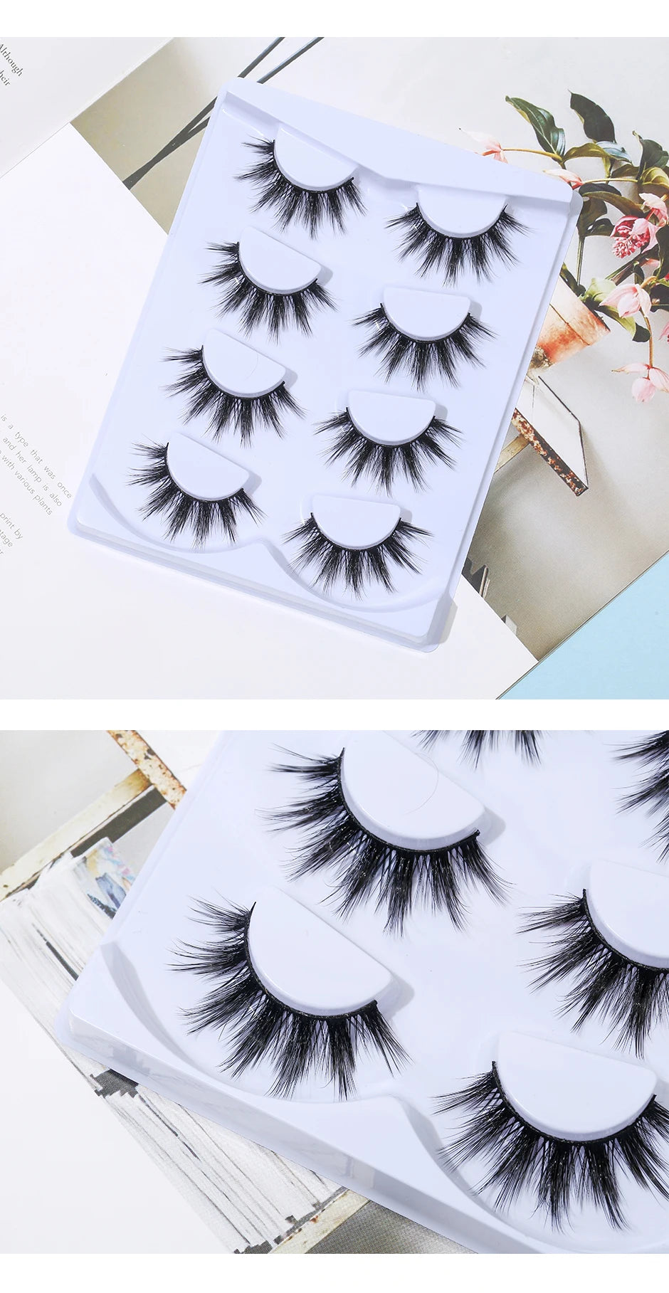 4 Pairs of Thick Comic Eyelashes