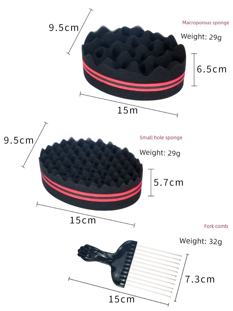 Black Hot Sponge Care Tool Comb Hair Shovel Curly Hair Rub Head Wipe Hair Barber Shop Supplies Small Particles
