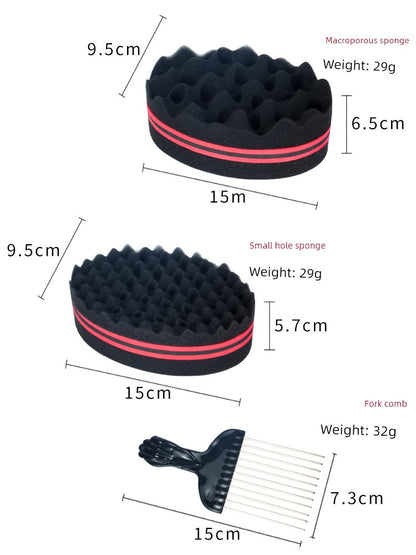 Black Hot Sponge Care Tool Comb Hair Shovel Curly Hair Rub Head Wipe Hair Barber Shop Supplies Small Particles