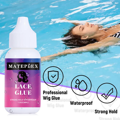 4PCS/Lot Wig Glue for Lace Waterproof Lace Glue Adhesive Strong Hold Hair Edge Control Melt Band Hair Brush Wig Installation Kit