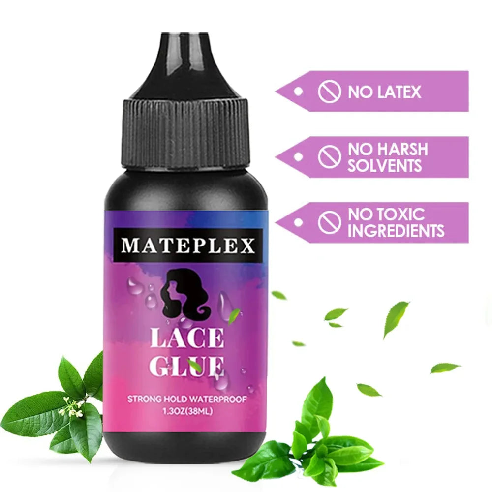 4PCS/Lot Wig Glue for Lace Waterproof Lace Glue Adhesive Strong Hold Hair Edge Control Melt Band Hair Brush Wig Installation Kit