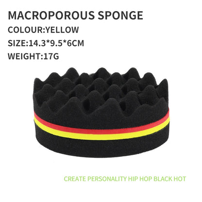 New Oval Double-Side Magic twist hair brush sponge,Sponge Brush for Natural,afro coil wave dread sponge brushes