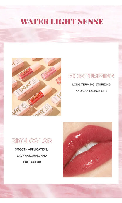 12-Color Lip Gloss Waterproof Long-lasting Moisturizing Lipstick Mirror Nude Lip Gloss Plain Lip Gloss Oil