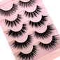 NEW 5Pairs Cosplay Anime Eyelashes Makeup Women Manga Lashes Dramatic Fairy Clusters False Lashes Wet Look Fake Lashes