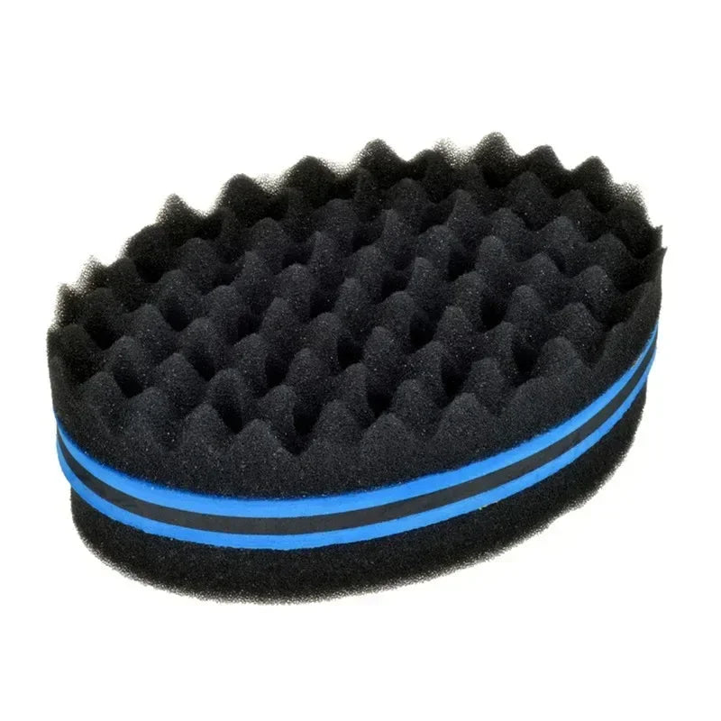 New Double-Sided Magic Twisted Hairbrush Sponge Fashion Styling Oval Dual Use Perforated Curly Sponge Wave Roll Washable Tool