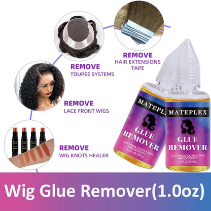 4PCS/Lot Wig Glue for Lace Waterproof Lace Glue Adhesive Strong Hold Hair Edge Control Melt Band Hair Brush Wig Installation Kit