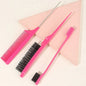 3-piece hair styling comb set with triple tear hair brush, mouse tail comb edge brush, salon hair styling tool, hair tail tool