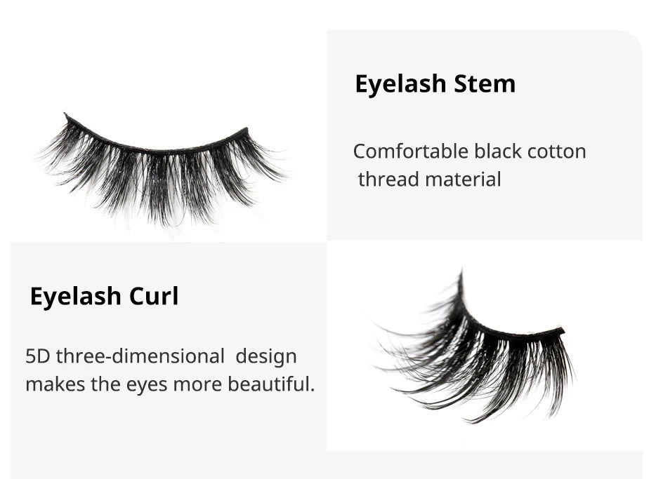 4 Pairs of Thick Comic Eyelashes