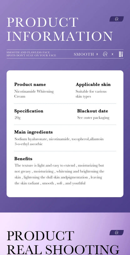 1/2/3pcs SADOER Freckle Removing Nicotinamide Face Cream for Faical Moisturizing Nourishing Hydrating Firming Facial Creams