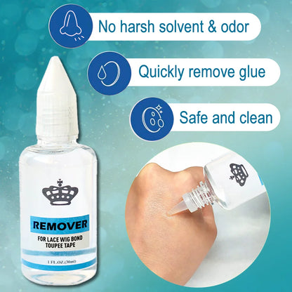 Wig Glue Waterproof Front Lace Wig Glue Private Label Strong Hold Lace Glue Wig Accessories for Frontal Closure Toupee 38ml