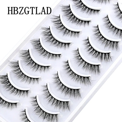 10 pairs Lashes Fluffy Soft Russian volumes Mink Lashes 3D Mink Eyelashes Lashes Reusable Fluffy False Lashes russian extensions