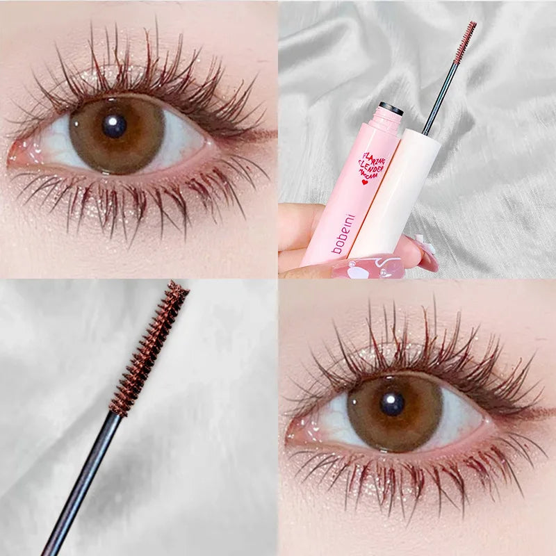 Brown Matte Mascara Makeup Ultra-Fine Brush Lengthens Eyelashes Waterproof Fast Dry Black Natural Curling Mascara Comestics